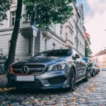 parked gray Mercedes car
